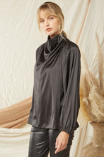 Load image into Gallery viewer, Black Satin Top
